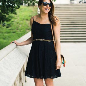 Fit & Flare Cami Eyelet Sun Dress Black Boho ii